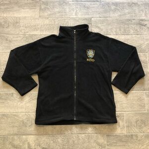 Vintage NYPD City of New York Police Department Fleece Jacket Adult Size Large